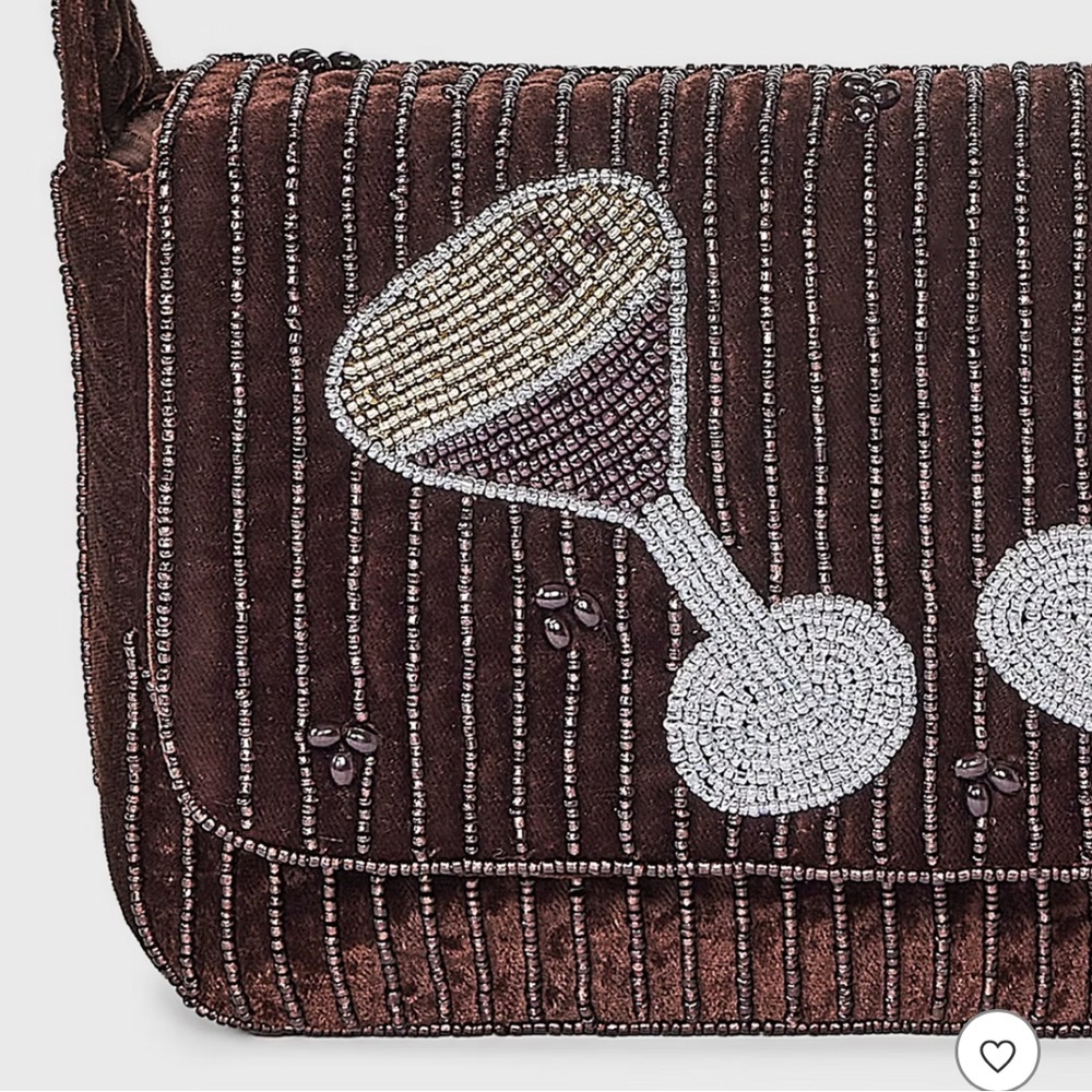 A New Day Espresso Martini brown velvet bag - Picture 6 of 12